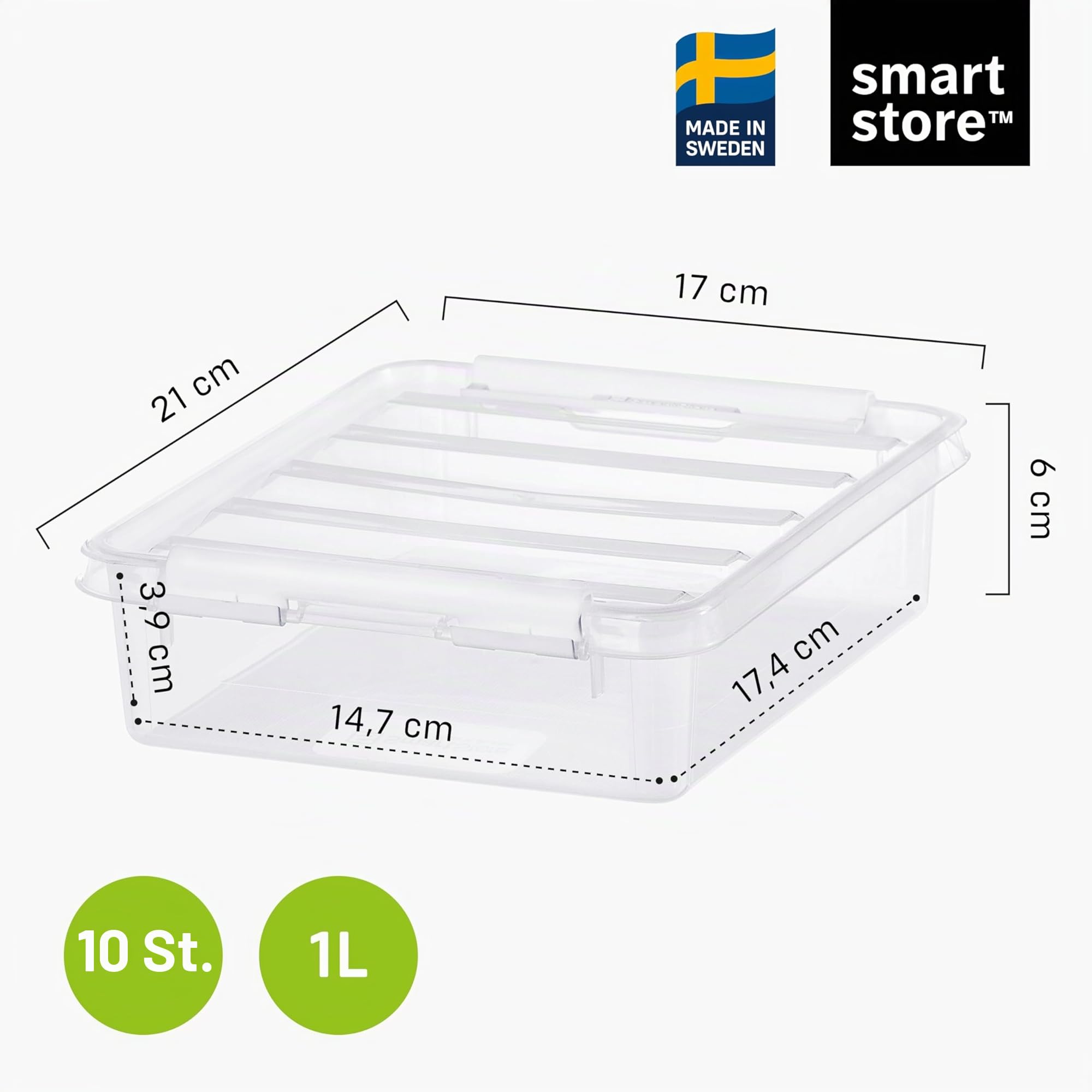smartstore-classic-1l-aufbewahrungsbox-mit-deckel-21x17x6cm-10er-set image 2