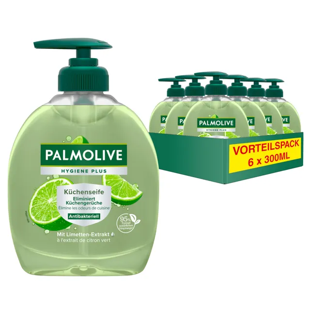 palmolive-hygiene-plus-kitchen-fl-ssigseife-limette-12x-300-ml image 1
