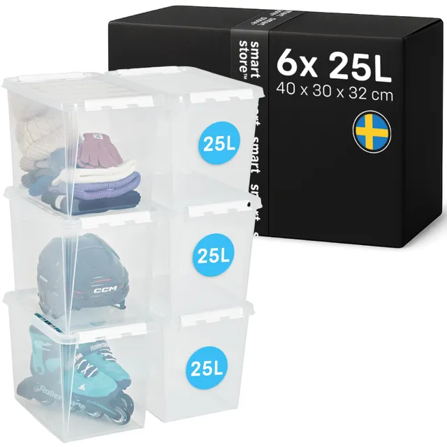 smartstore-classic-25l-aufbewahrungsbox-mit-deckel-40x30x32cm-6er-set image 1
